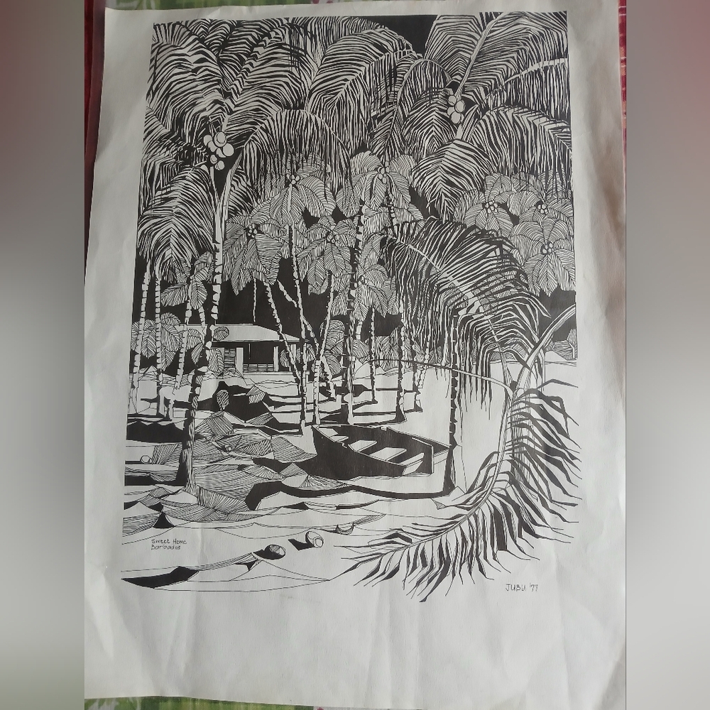 Black And White Barbados Print